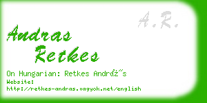 andras retkes business card